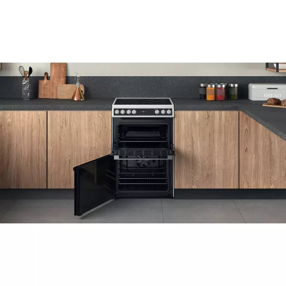 BRAND NEW Hotpoint HDT67V9H2CW 60cm Electric Cooker - Double Ovens, Grill & Hob