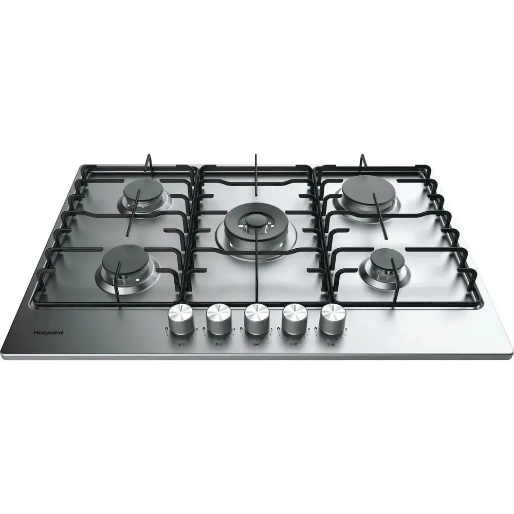 Hotpoint PPH75PDFIX - 73cm wide - 5 Burner Gas Hob with WOK Burner in St/Steel