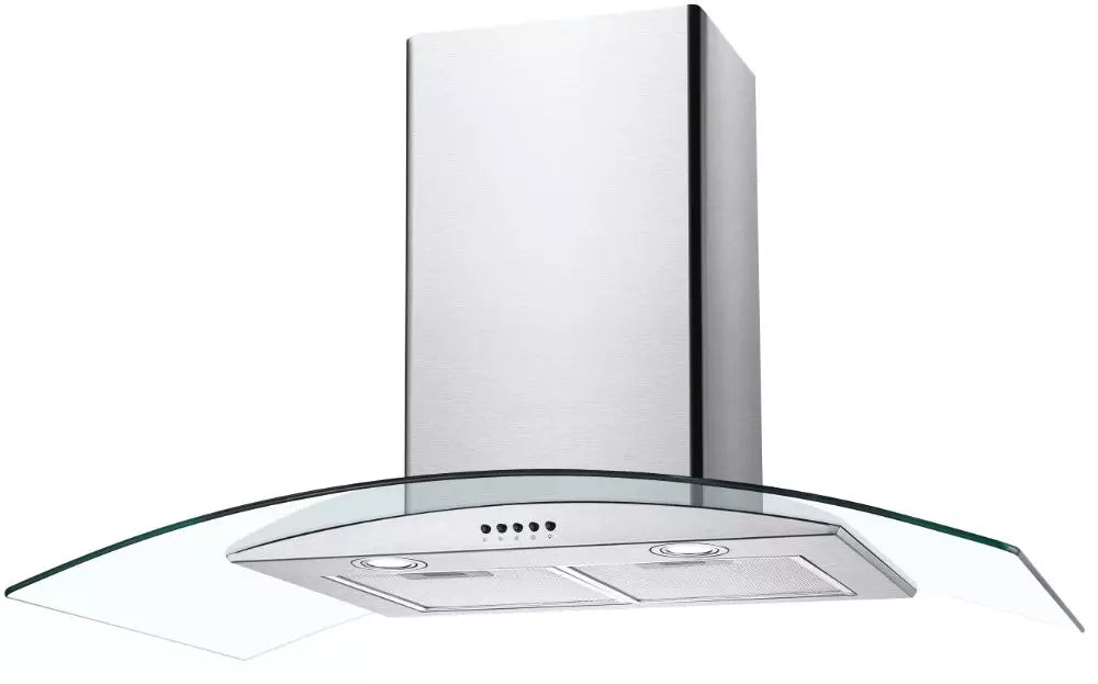 Candy CGM64X 60cm wide Curved Glass Style Cooker Hood - Stainless Steel