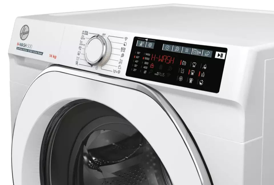 Hoover HW414AMC 'Super Silent' Washing Machine 14kg Wash, 1400 Spin, LED Dis #2