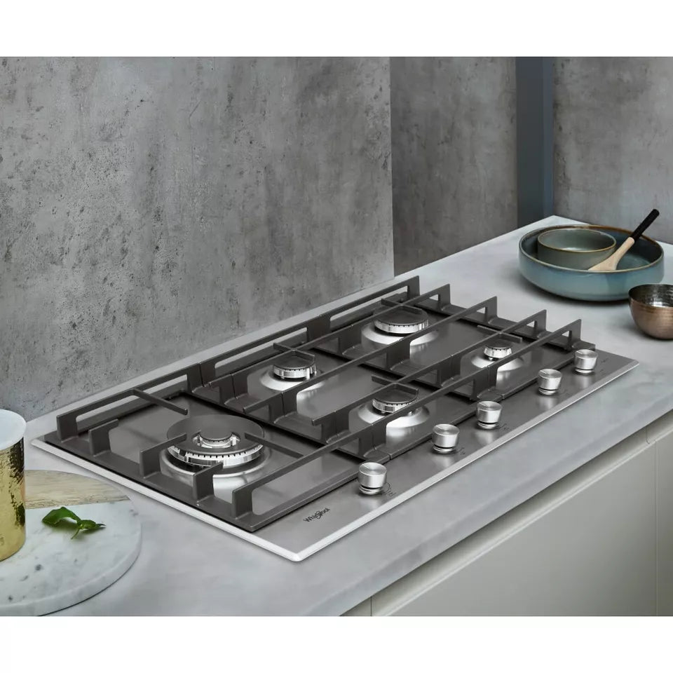 Whirlpool GMW9552/IXL 86cm Stainless Steel 5 Burner Gas Hob - 5kw WOK Burner!