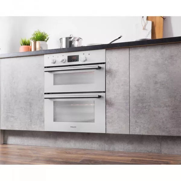 Hotpoint DU2540WH Built-Under Double Electric Fan Assist Oven, Top Oven & Grill