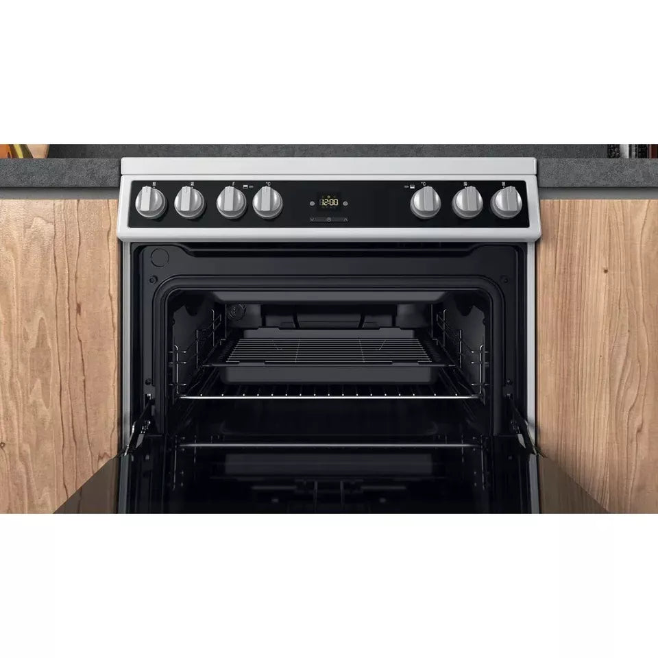 BRAND NEW Hotpoint HDT67V9H2CW 60cm Electric Cooker - Double Ovens, Grill & Hob